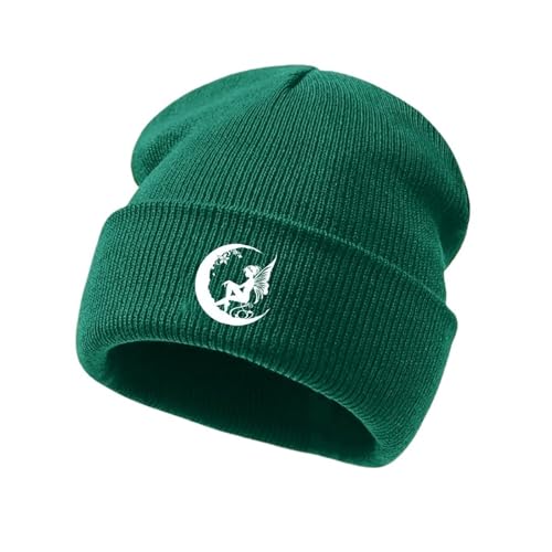 Chapeau tricoté unisexe au style streetwear avec motif dessin animé vintage