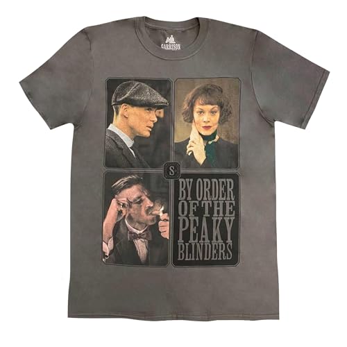 Peaky Blinders Portraits Grid T-Shirt Grey XL