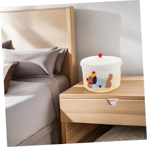 Panier de rangement pour jouets en coton avec couvercle grande taille - 8