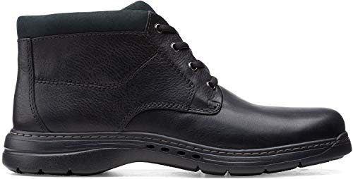 Image of Clarks Men's Un Brawley Up Boot, Black Leather, 11.5
