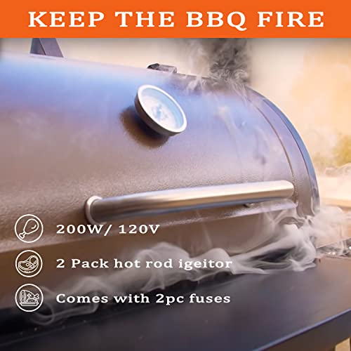 2 Pack Replacement For Pit Boss Hot Rod Ignitor Kit, Hot Igniter Kits Compatible With Pitboss& Camp Chef Pellet Grill, Comes With 2Pc Fuses #TOP1
