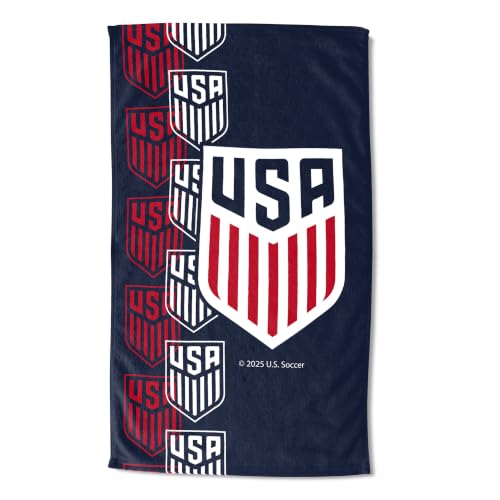 Northwest U.S. Soccer Men's National Team Mimic Sand Free Beach Towel, Lightweight Quick Dry Polyester Bath Pool Swim Travel Fan Gear, 35 x 60 Inch