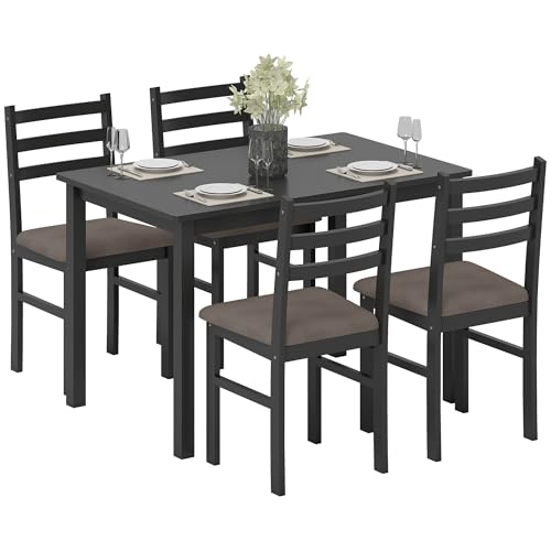 HOMCOM 5-Piece Farmhouse Dining Table Set