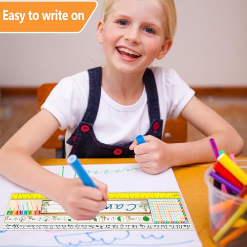 Placas de identificación autoadhesivas con manuscrito para escritorios escolares 5