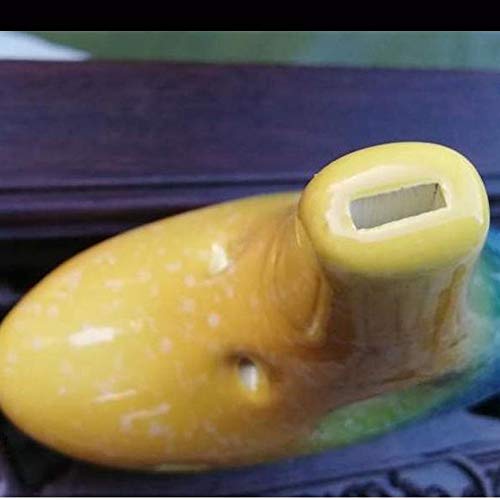 TAMUME Keramik Okarina 12 Loch Alto C Okarina von der Legende von Zelda mit Schutztasche, Halsband und Notenblatt (Limonade)