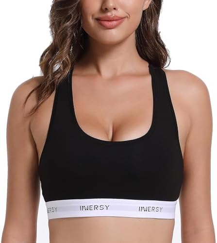 INNERSY BH voor dames zonder beugel, klassiek, ongewatteerd, comfortabele bustier voor dagelijks gebruik en slapen, wit, L