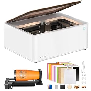 xTool M1 10W Laser Engraver with RA2, Class I Laser Engraver, 3-in-1 Laser Engraving Cutting, Blade Cutting, Supports Processing Glass, Cylindrical Objects