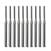 HOZLY CNC Router Bits 1/16 Straight Router Bit 1/8 Shank Straight Flute Carbide End Mill Cutter 2-Flute Milling Tungsten Steel 12mm CEL/38mm OAL for Woodworking 10 Pack (1/16 Cutting Dia)