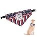 Personalized Nautical Anchors & Stripes Dog Bandana - Medium