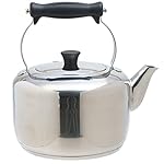 MasterClass Heavy Duty Induction-Safe Stovetop Kettle, 2 Litres (3.5 Pints) - Stainless Steel, Silver