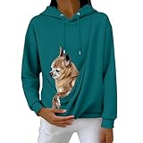 Sudadera con capucha con bolsa para perro, talla grande, sudadera divertida con bolsillo canguro, bonita sudadera con capucha para mascotas, sudadera de otoño e invierno, sudaderas de manga larga para