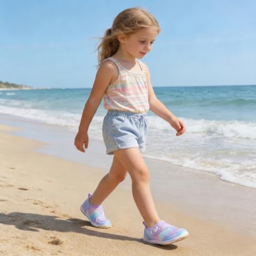 Image of FEETCITY Toddler Water Shoes Boys Girls Swim Shoes Quick Dry Kids Aqua Socks Barefoot for Beach Swimming Pool