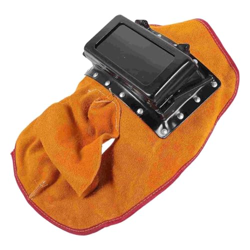 Capucha de soldador piel vaca, máscara equipo protector soldadura, gorro trabajo, Máscara Soldadura, capucha lente
