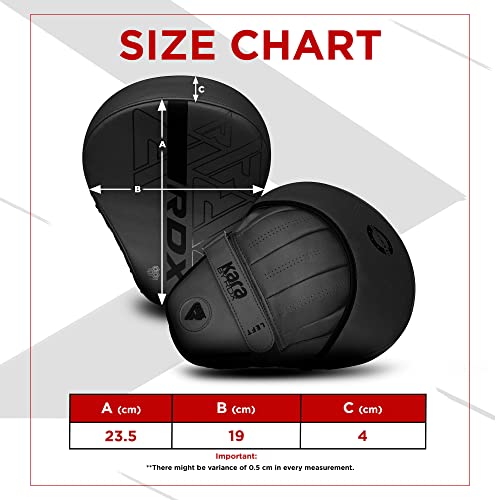 Rdx Boxing Pads Curved Focus Mitts, Maya Hide Leather Kara Hook And Jab Training Pads, Adjustable Strap Ventilated, Mma Muay Thai Kickboxing Coaching Martial Arts Punching Hand Target Strike Shield #TOP4