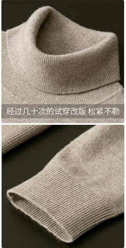 Men High Collar Sweaters Men Soft Warm Long Sleeve Solid Sweater Slim Fit Knitted Pullovers2