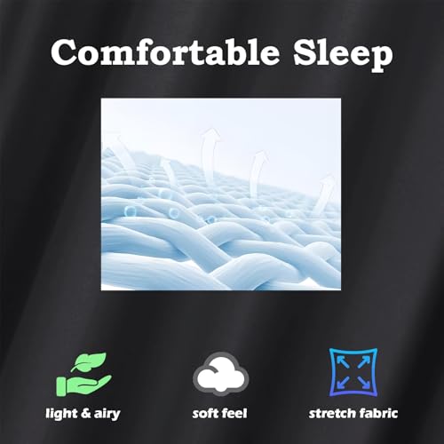 Mens Nightgown Nightshirt Sleep Shirts Night Gown Sleeping Lounge Comfy Stretchy Crew Neck Long Sleeve2