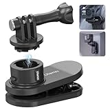 ULANZI Backpack Mount for Action Camera, Go Quick II Magnetic Suction Clip Clamp Mount Quick Release Shoulder Strap Holder Universal Accessories for Max Hero 13 12 11 10 9 8 7 6 5 Black DJI Action