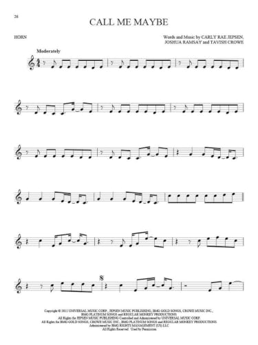 101 hit songs - for french horn - cor d'harmonie – vue 3
