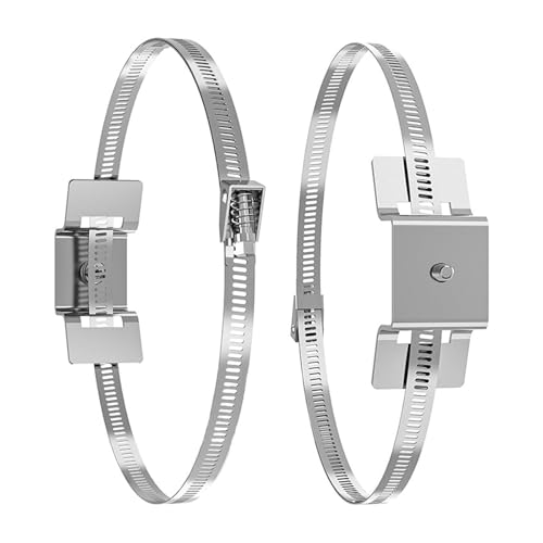 Staffe di montaggio di tipo pesante Pali Installazione in acciaio inossidabile per segnaletica stradale telecamere cassette postali senza perforazione Pali rotondi Segno staffe di montaggio