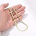 FOCALOOK Yellow Gold Plated Snake Chain Necklace Herringbone Necklace Flat Gold Necklaces for Women 3MM(W) 18+3.5