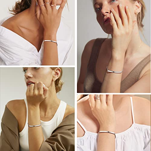 Prosilver Stackable Id Bar Name Customizable Bracelets For Women Jewlery Girls Womens Sterling Silver Adjustable Bracelet #TOP2
