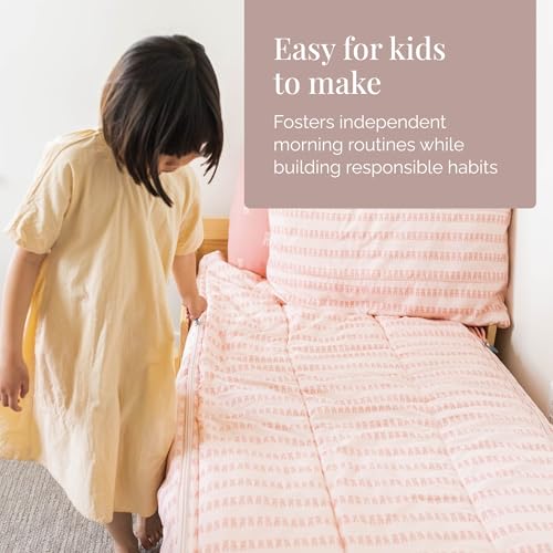 Image of Beddy's Ballerina Theme Durable Zipper Bedding for Kids - Bed in a Bag - Pink Ballet Shoe Sheets & Comforter - Includes Pillowcase & Sham - Easy to Make & Wash - Toddler