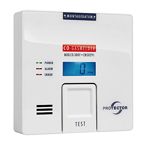 Preisvergleich Produktbild Protector CO-300F Gasmelder batteriebetrieben detektiert Kohlenmonoxid