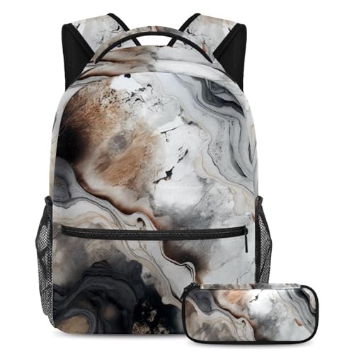 Sac de voyage et cours grand format à motif marbré pour ados