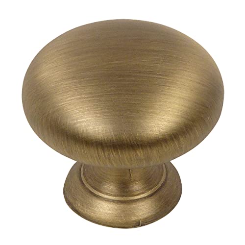 Cosmas® 4950BAB Brushed Antique Brass Cabinet Hardware Round Mushroom Knob - 1-1/4" Diameter