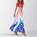 250 Anniversary USA Dress, Forth of July Holiday Boho Graphic Modest Fashion Patriotic Independence Day Ruffle Hem Dresses Women 4Th Outfit (L, Sky Blue)