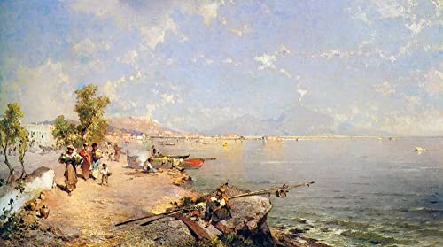 Affiche de la baie de Naples par Richard Unterberger poster graffiti 60x90cm