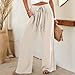 HJYUZP Big Spring The Sale Trendy Pants for Women 2025 Linen Light Work Dress Maternity Clothes Trendy Boho Lounge Mujer Pants Office Loose Wide Leg Bottoms Cute Casual Flowy Palazzo Clothing Beige