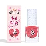 Miss Nella SUGAR HUGS abziehbarer Nagellack speziell für Kinder, rosa Glitzer...