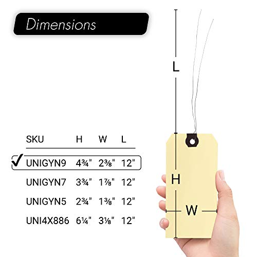 Innovart Shipping Tags Double Wired 4 3/4" X 2 3/8", Manila Wire Tags With Reinforced Eyelet, Manila Tags Case Of 1000 #TOP5