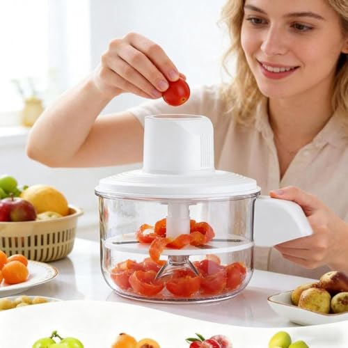 Pelador de patatas eléctrico 3 en 1 recargable y automático en color blanco 5