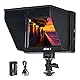 VILTROX DC-70 II 7 Zoll Kamera Video Monitor, 4K Kamera Field Monitor Kit mit HDMI AV Eingang/Ausgang für Canon Nikon Sony DSLR Kamera, Peaking Focus Assist Video Monitor mit Sonnenblende/Akku