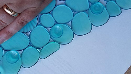 FRANDIS 195130 Non-Slip Shower Mat, PVC, 52 x 52 cm, Blue, 195131