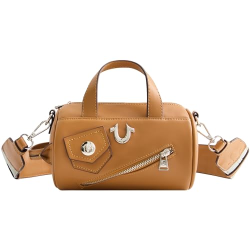 True Religion Women's Crossbody Bag, Mini Duffel Purse Handbag with Shoulder Strap