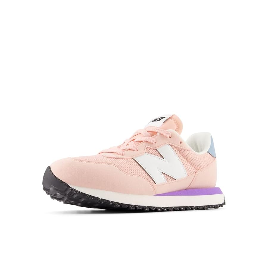 ★New Balance★ NBP7FS458P U471AC PINK NBP7FS458P_25 New Balance Kids' 237 V1 Lace-Up Sneaker, Pink/Violet Crush