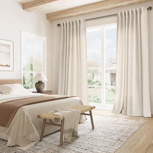 Image of Joywell Linen Curtains 40x90 Inches Long for Living Room Linen