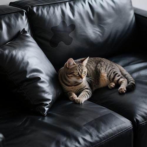 Image of ONine Leather Tape 3X60 Inch Self-Adhesive Genuine Leather Repair Patch For Sofas, Couch, Furniture, Drivers Seat(Black)