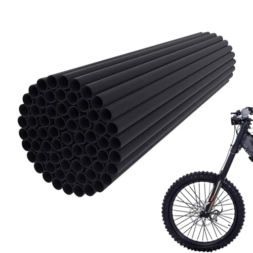 Image of JFG RACING Bike Spoke Covers,Universal 72Pcs Spoke Skins Wheel Wraps for 8 inch-21 inch Rims for Ebike E Dirt Pit Bike Motorcycle Bicycle Wheelchair Decoration-Black