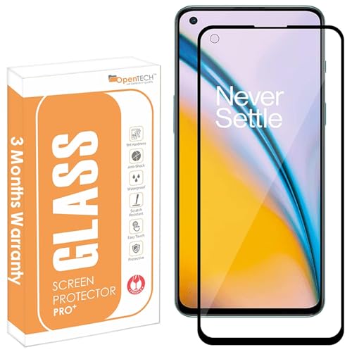Image of OpenTech Military-Grade Tempered Glass Screen Protector Compatible for Oneplus Nord CE 2 Lite 5G (2022) with Edge to Edge Coverage and Easy Installation kit