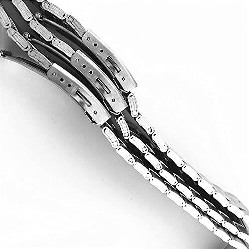 Metal Stainless Steel Strap Watch Band Flat Buckle Wrist Band Silver Gold, Silver Bracelet, 12 14 16 18 20 Bracelet4