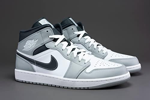 Nike Heren Air Jordan 1 Mid Paris Sport Casual Schoenen, rookgrijs,  lichtwit, antraciet, 42 EU : Amazon.nl: Kleding, schoenen \u0026 sieraden
