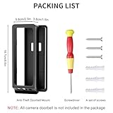 Anti-Theft Video Doorbell Mount for Eufy Doorbell E340/Wyze Duo Cam Doorbell, No-Drill Adjustable Mounting Bracket for Eufy E340, Apartment Door Bell Kits for Wyze Doorbell Camera for Home Rentals - Image 7