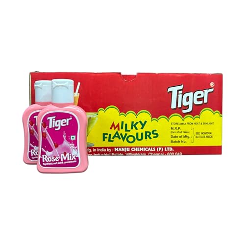 Excel Enterprises Tiger Rose Mix Emulsion Flavour Drink Concentrate Soft Drink Milk Shake Mix, Pack of 2