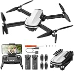Holy Stone FPV Drone avec 4k HD Caméra pour Enfants et Adultes, HS280D pliable RC Quadcopter avec moteur sans brushless, flux optique, robinet de vol, commande vocale, gestuelle, 2 Batteries modulaires