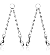 2 Pieces Heavy Duty Double Dog Leash Metal Chain,YuCool Metal Dual Dog Leash Coupler,Tangle Free ...