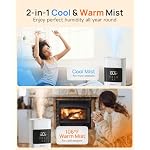 Warm & Cool Mist Humidifiers for Bedroom, 8L Humidifier Large Room - Image 2